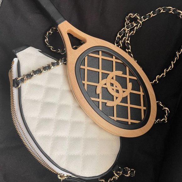 Brand new CHANEL tennis clutch with chain and mirror - Picture 5 of 8